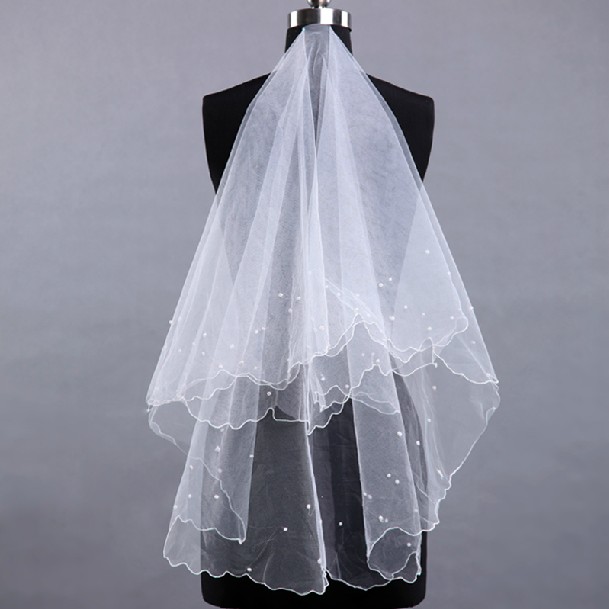 New veil crescent veil Pearl veil Wedding veil New veil Wedding accessories Korean veil