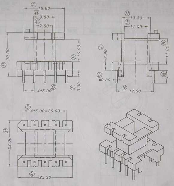 EE28 core skeleton EI28 core skeleton vertical 5-5 feet ten sets of one pack