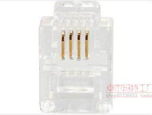 SABBAO three castles 6P4C telephone crystal head RJ11 connector 50 bags of gold-plated spring sheets