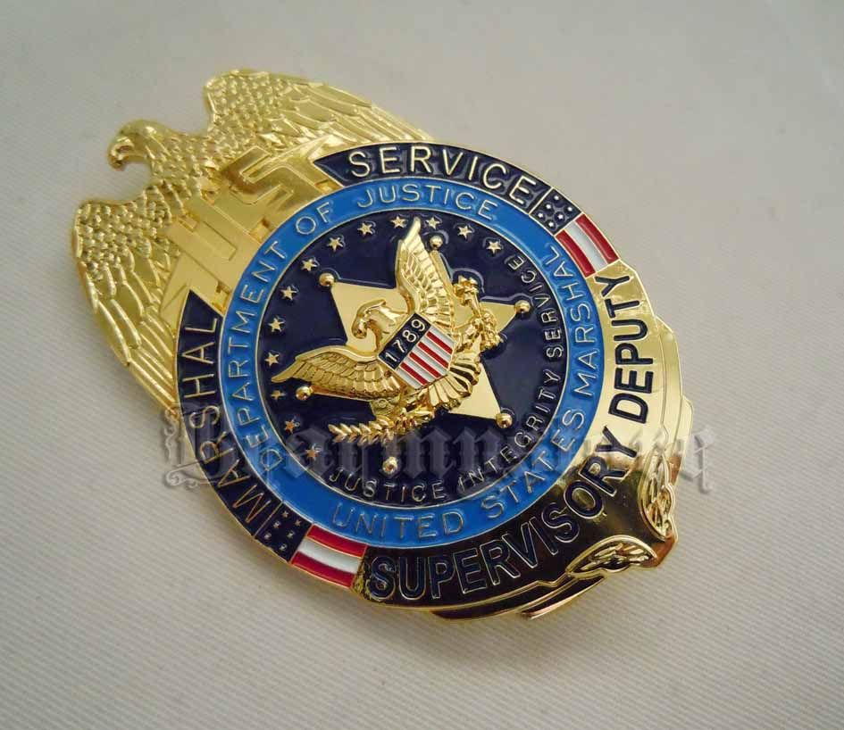 US Department of Justice Federal Law Enforcement Agency Metal large badge Hanging duty large badge