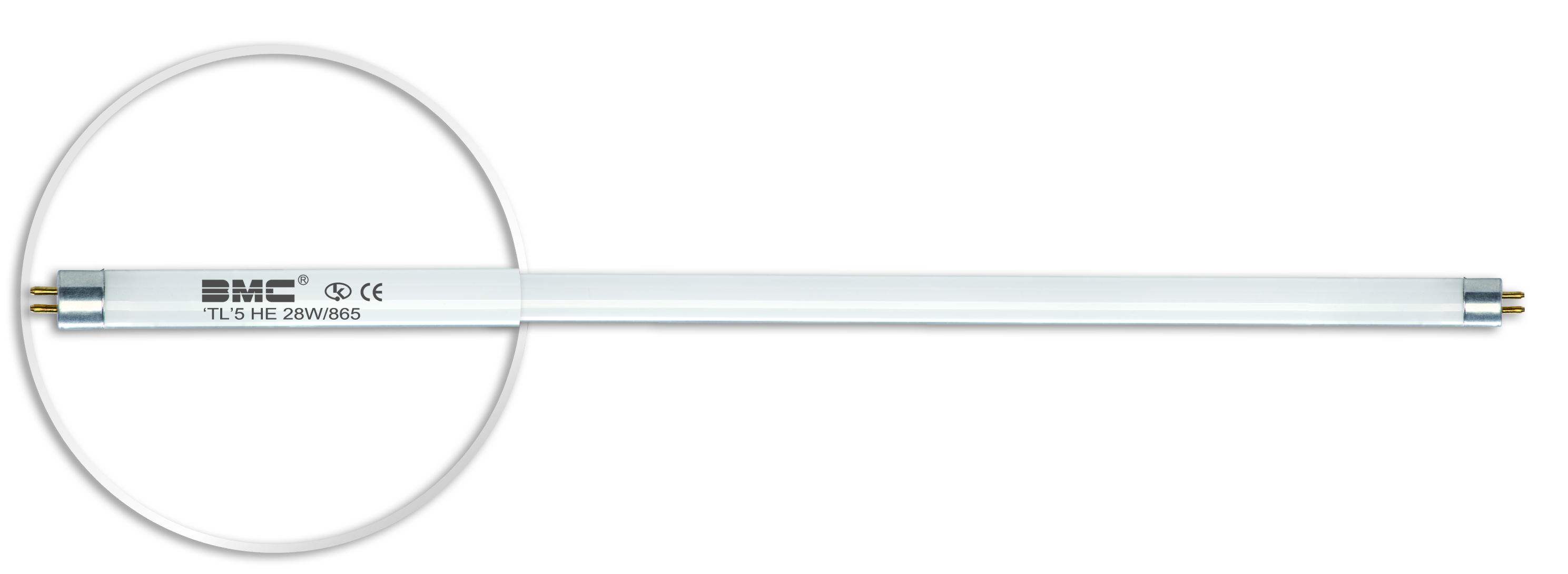 BMC modern lighting factory T5 three primary color fluorescent tube straight tube fluorescent tube glass tube