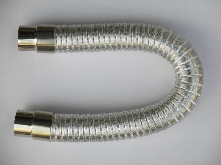 Water heater Strong smoke exhaust pipe metal high temperature resistant aluminium flex hose high temperature resistant strong smoke exhaust pipe diameter 60mm-Taobao