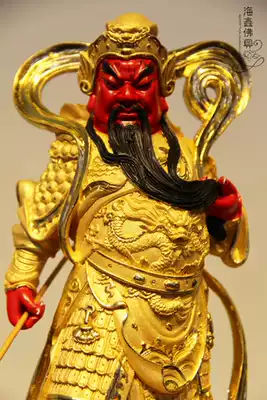 Haixin Buddha with solemn Buddha statue resin glass fiber Taiwan gilt Guan Emperor 10 12 16 19 inches