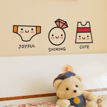 Living room Background Wall Stickers Cabinet Identification Toilet Paste Glass Liner Underwear Cartoon◆ Cartoon