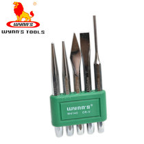 Power Lion 5-piece chisel set pin punch flat chisel center punch cone punch bit W4140