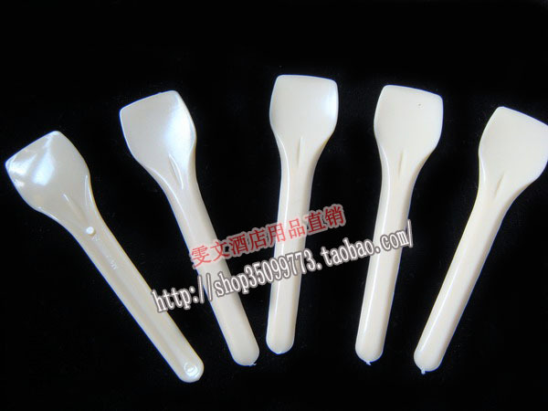 50 Pack Ice Cream Spoon MS2 Straight Plate Spoon Plastic Shovel Food Spoon