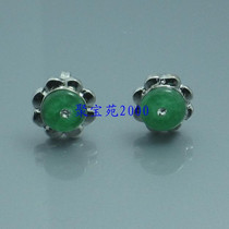 Natural Malay jade pin earrings pair of Malay jade earrings to send girlfriend earrings