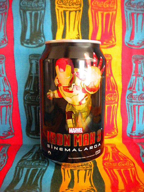 Coca-Cola Zero degree Turkish prolific film Iron Man 3 aluminum cans