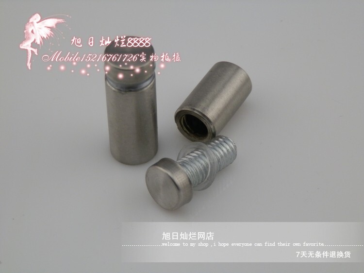 Stainless steel advertising nail 12*25 stainless steel decoration nail press crystal screw advertising nail