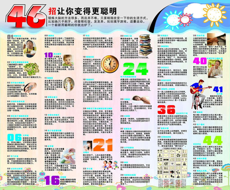 697海报印制展板贴纸挂图画写真喷绘4(46招让你变得更聪明