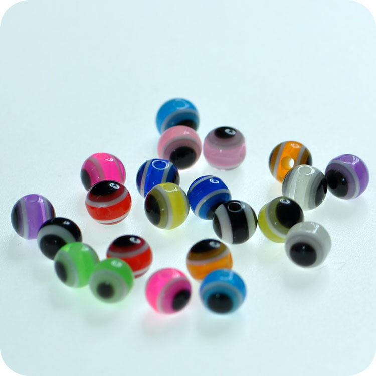 Handmade DIY Eva Clothes String Pearl Ornament Accessories Super Small Rainbow Translucent Acrylic Round Eye Beads 5 7mm