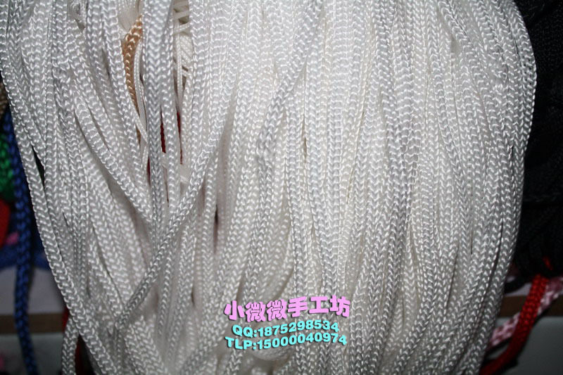 4mm white nylon rope bundle mouth rope badge drop card hammock rope polypropylene rope braided mesh rope decorative rope hand strap rope