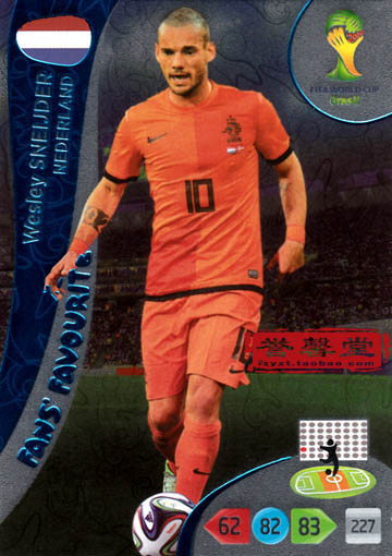 Panini 2014 World Cup game version star card 346 FF card Sneijder Snead