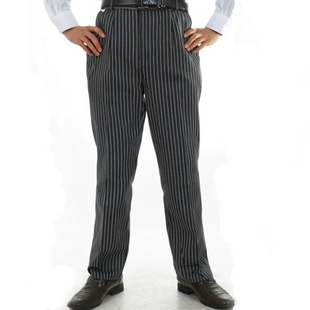庆骉 Штаны шеф -повара брюки с вертикальными полосками полосы