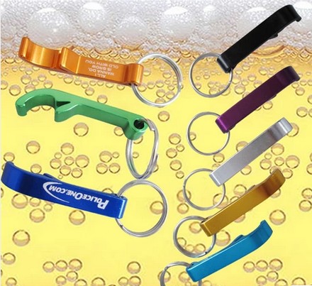 Cheap and good goods: aluminum alloy beer corkscrew keychain creative small pendant large amount can do LOGO