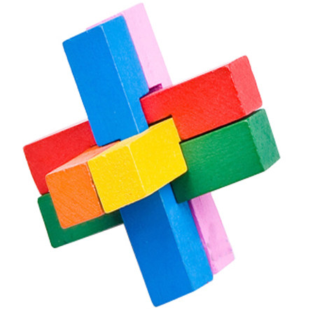 Wooden children Puzzle Force Toy Unlock and disassembly Ruban keyhole Minglock Adult Unring Classical