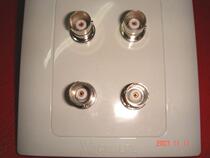 Zhengtai socket 4-way BNC video decoration panel wall plug (86 welded gold-plated RCA seat)