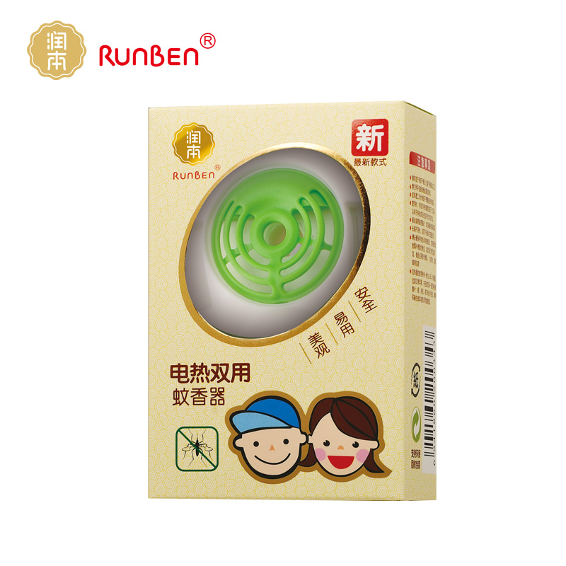 润本 双用电热蚊香器加热器 蚊香片蚊香液两用加热器 驱蚊A0034