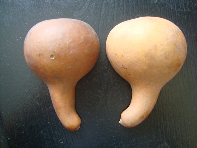 T868 Qing Dynasty ultra small cucurbituria with a pair of ladle pulp red moisturizing