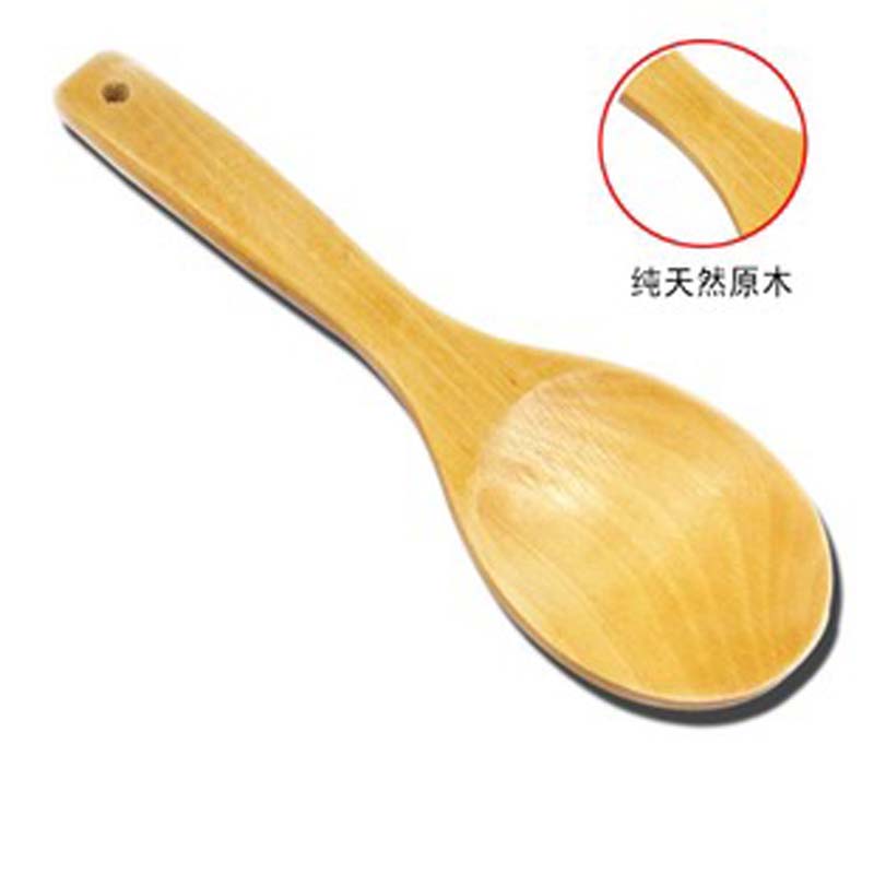 Kitchen supplies rice cooker counter non-stick pot wooden rice spoon solid wood long handle spoon natural log soup spoon rice spoon