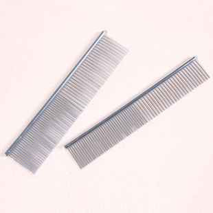 Advanced dog comb beauty comb metal straight comb small, medium and large pet dog straight comb straight comb