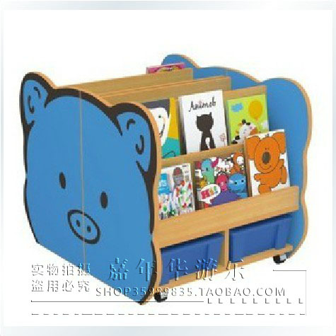 Early education Spongebob spongebob pig pocket shape children's high-end foldable bookshelf with box Children's bookcase