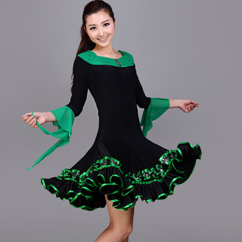 Modern dance dress Latin dance dress Social dance dress Practice dress Large skirt National standard dance dress dress GBQ2108