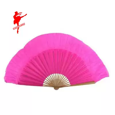 Red dance shoes 9002 Rongchang dance fan flower drum lamp dance fan performance fan hanging tail silk fan 1 foot (hand)