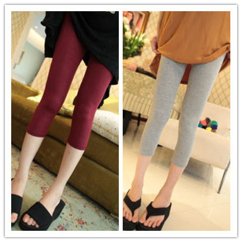 Modal leggings women's outerwear thin nine-point cotton slim high-waisted pencil pants 2023 spring large size seven-point