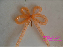 Christmas tree gold silkscreen small collar knots Christmas small butterfly neckline 15 cm#6951