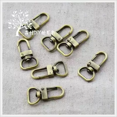 Forest wholesale) tail 12 15mm green ancient sweeping dog buckle lobster buckle anti-Falling Spring buckle door type buckle 50