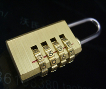 Copper padlock 4 word password padlock head copper password padlock 4 wheel large number