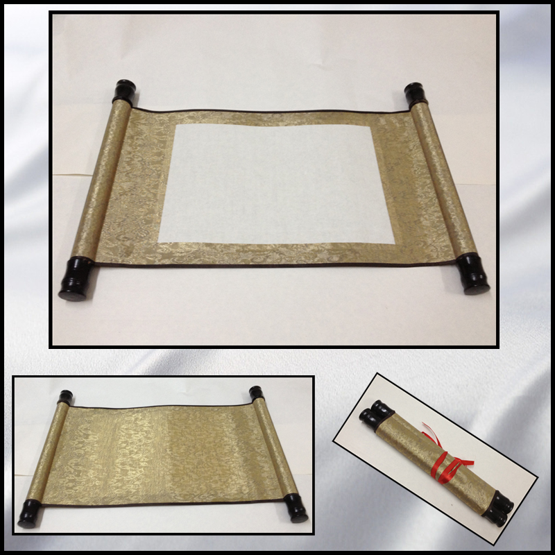 Blank decree small scroll scroll painting Check-in scroll framed around special sales can be customized printing