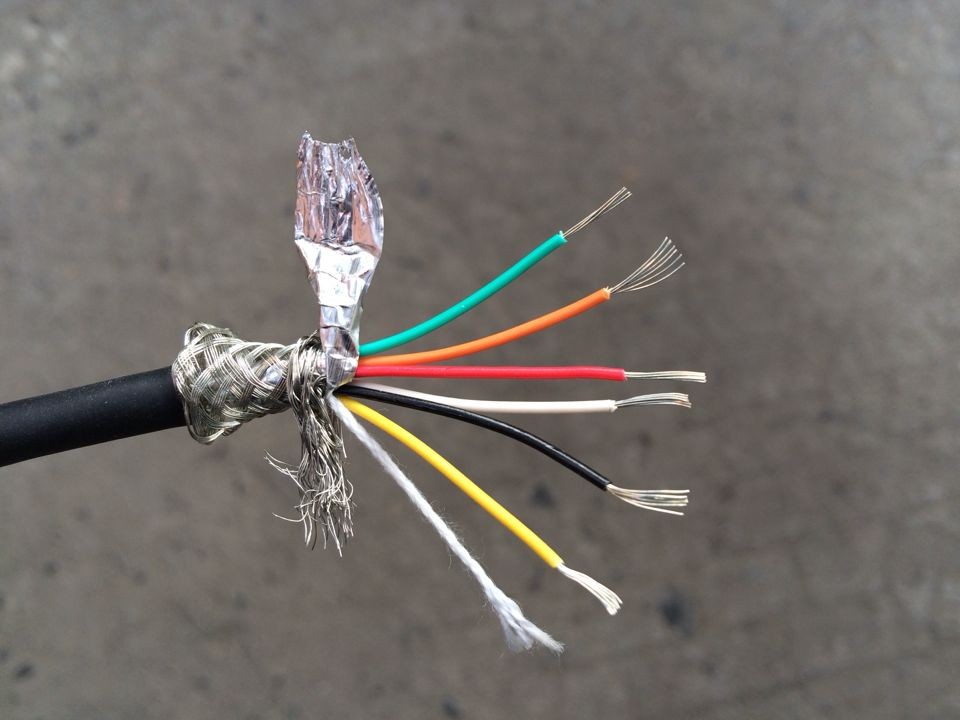 6-core 26AWG shielded wire ROHS CABLE OXYGEN-FREE COPPER tin-plated pure copper is flexible and flexible