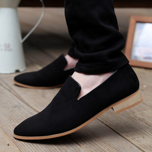 Breathable matte casual footwear pointy toe for leather shoes English style, autumn, Korean style