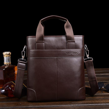 New vertical version men's bag handbag vertical version men's single shoulder crossbody bag men's business casual briefcase pu leather