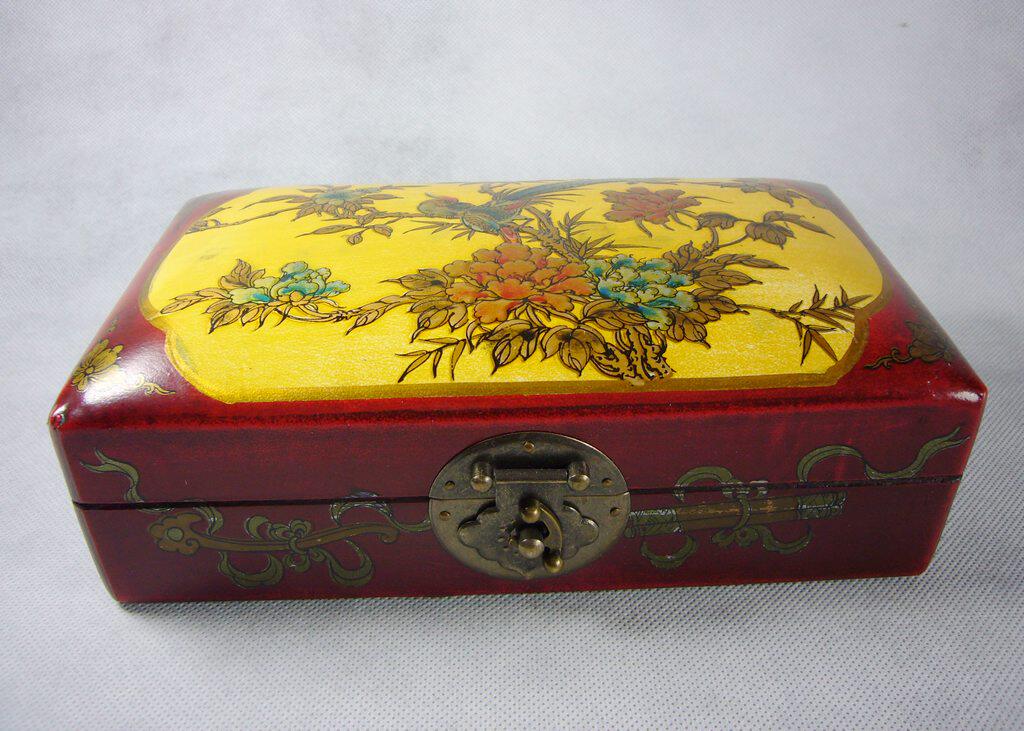 Rectangular First Decorated Case Antique Jewelry Case Imitation Ancient Makeup Case Antique first decorated case-Taobao