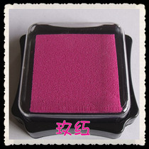 Carved rubber stamp Korean stationery octagonal large printing clay pad Water-based printing clay 6*6*2 4CM rose red