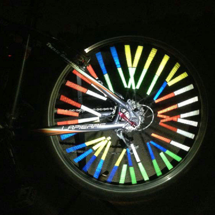 Radiation color reflective strip bicycle dead fly reflective card steel wire showing color reflective strip 6 color optional