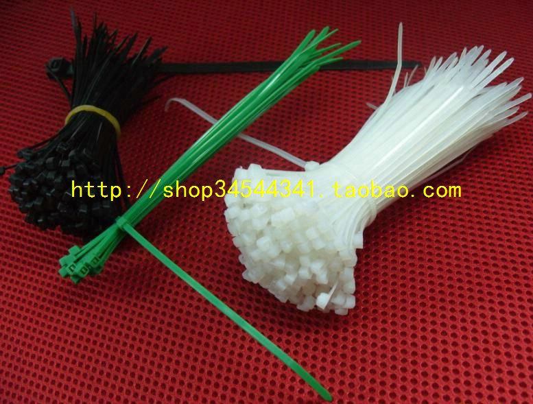 Direct selling self-lock nylon tie 5*150mm (250 packs) package with a wire