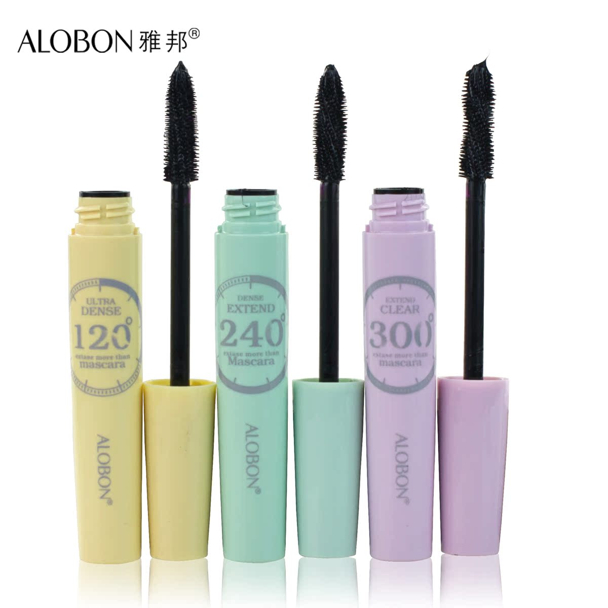 ALOBON/雅邦魔幻百变角度睫毛膏120°240°300°浓密卷翘硅胶刷头