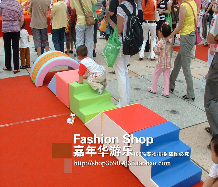 Early education articles multifunctional software climbing slide combination toy climbing hill soft slide soft rainbow bridge