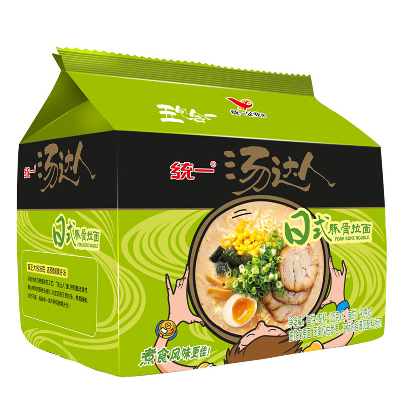 【天猫超市】统一 汤达人 日式豚骨拉面 125g/包*5包高帅富方便面