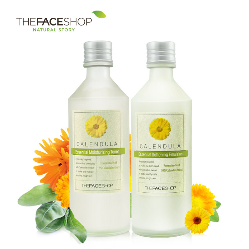 【天猫超市】菲诗小铺大包装金盏花爽肤水乳液套装 补水保湿