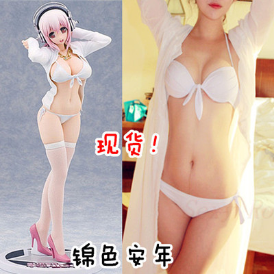 taobao agent Jin Seanian spot!Super Sony COSPLAY water swimsuit swimwear cos bikini black and white