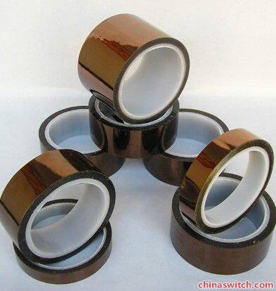 40mm 40mm 27m Tea color rubberized rubberized fabric gold finger polyimide adhesive tape High temperature adhesive paper