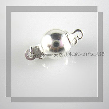 DIY professional jewelry accessories 925 sterling silver insert type light edition ball buckle necklace buckle bracelet buckle 4 numbers