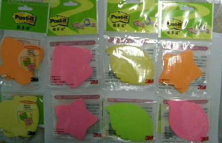 3M Q-3 fluorescent color profiled post post 3X3 30 sheet 4 color mixing