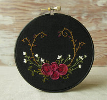 Country pastoral hand embroidery-red poppy wall decoration material package
