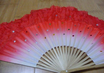 Silk dance fan Double-sided silk fan Gradient silk fan Performance fan Standard dance fan Performance fan